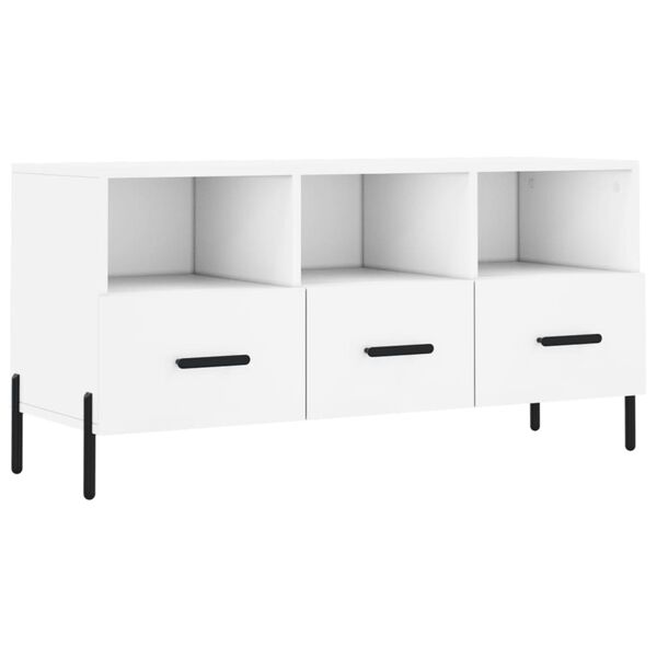 vidaXL Szafka pod TV, biała, 102x36x50 cm, materiał drewnopochodny