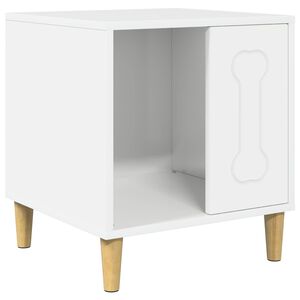 vidaXL Domek dla Ps&oacute;w Błyszcząca biel 44 x 42 x 49 cm