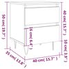 vidaXL Szafka nocna, szarość betonu, 40x35x50 cm