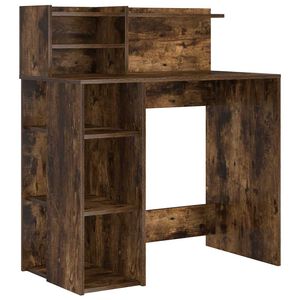 vidaXL Biurko Dąb wędzony Drewno inżynieryjne 90 x 48 x 101,5 cm