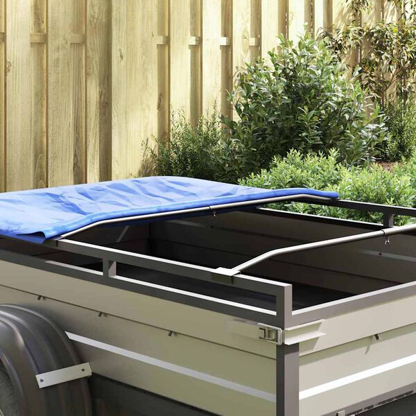 vidaXL Uchwyt na plandekę do przyczep 4 pcs Srebrny 130-210 cm