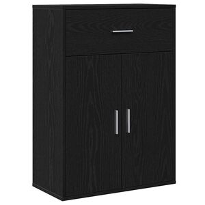 vidaXL Bufet Czarny Dąb 60 x 30 x 84 cm Drewno inżynieryjne