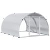 vidaXL Kurnik srebrny 200 x 150 x 100 cm Stal ocynkowana
