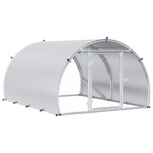 vidaXL Kurnik srebrny 200 x 150 x 100 cm Stal ocynkowana