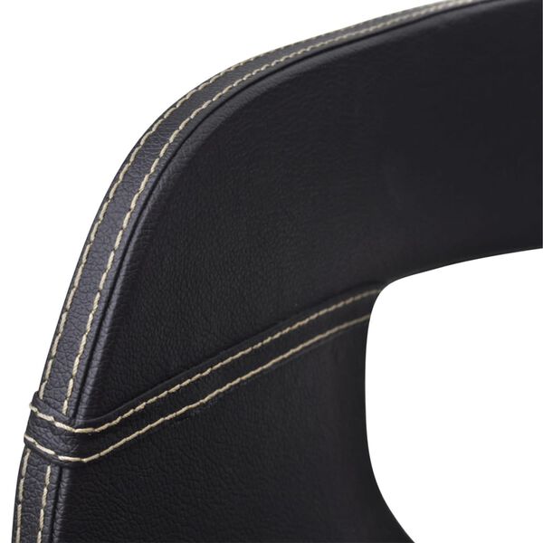 vidaXL Krzesła do jadalni, 4 szt., czarne, gięte drewno i ekosk&oacute;ra