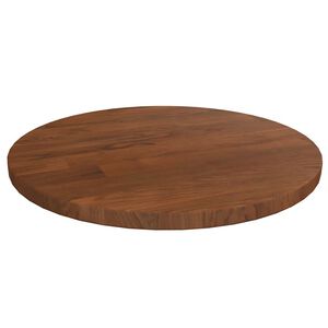 vidaXL Okrągły blat do stolika, ciemnobrązowy, &Oslash;30x1,5 cm, lity dąb