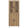 vidaXL Highboard Dąb rzemieślniczy 69,5 x 34 x 180 cm
