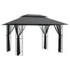 vidaXL Altana z dachem, antracytowa, 400x300x270 cm, stal