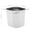 vidaXL Pojemniki gastronomiczne 8 szt. GN 1/6, 150 mm, stal nierdzewna