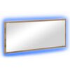 vidaXL Lustro Ze LED Lights Dąb rzemieślniczy 90 x 8,5 x 37 cm