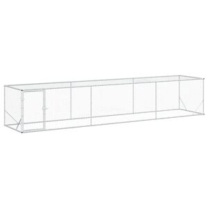 vidaXL Zagroda dla kurczak&oacute;w srebrny 500 x 100 x 100 cm