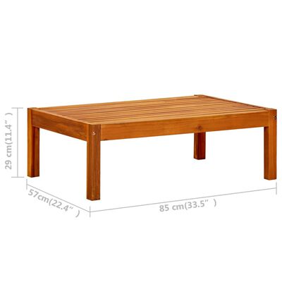 vidaXL Ogrodowa ławka ze stolikiem i podnóżkami, drewno akacjowe