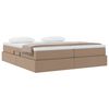 vidaXL Ł&oacute;żko z miejscem na przechowywanie i materacem Cappuccino