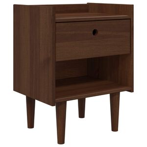 vidaXL Stolik nocny BILBAO Ciemny karmel 45 x 35 x 59 cm