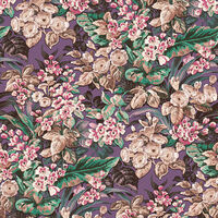 DUTCH WALLCOVERINGS Tapeta w kwiaty, fioletowa