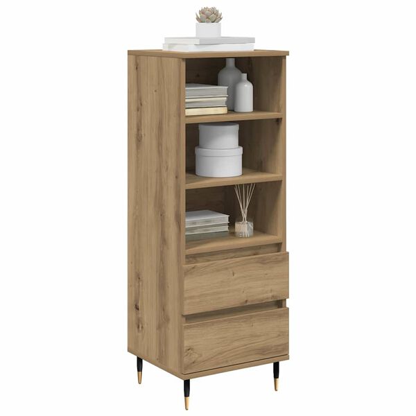 vidaXL Highboard z szufladą Dąb rzemieślniczy 40 x 36 x 110 cm