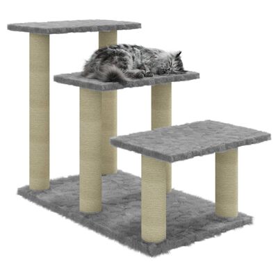 vidaXL Drapak dla kota ze słupkami sizalowymi, jasnoszary, 50,5 cm
