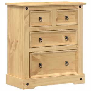 vidaXL Komoda Corona, 80x43x91 cm, lite drewno sosnowe
