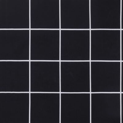 vidaXL Poduszka na palety, czarna w kratę, 120x40x12 cm, tkanina
