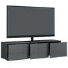 vidaXL Szafka pod TV, szara, wysoki połysk 120x34x30 cm