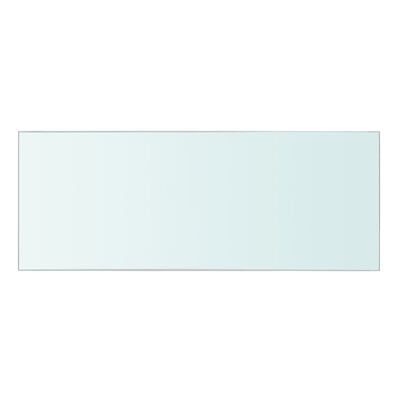 vidaXL Półki, 2 szt., szklany, przezroczysty panel, 40 x 15 cm