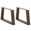 vidaXL Nogi do stolika kawowego w kształcie litery V 2 szt. Naturalna stal 60x(30-31,3) cm Stal