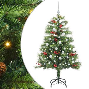 vidaXL Sztuczna choinka 150 LED Ciepła biel PVC i Metal zielony