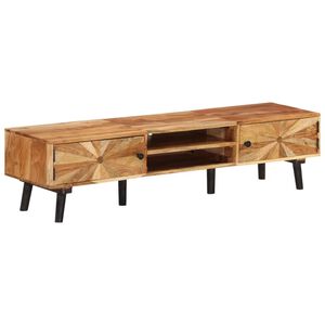 vidaXL Szafka pod TV, 145x35x35 cm, lite drewno akacjowe