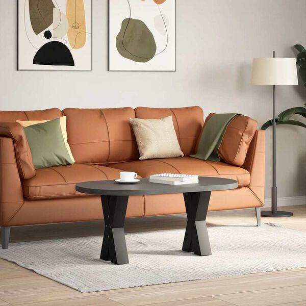 vidaXL Nogi do stolika kawowego w kształcie litery X 2 szt. Czarne 28x(42-43) cm Stal