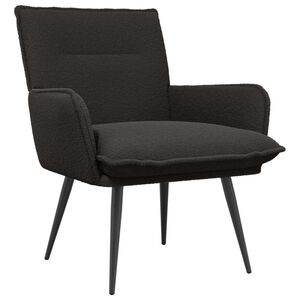 vidaXL Fotel Czarny Boucl&eacute;