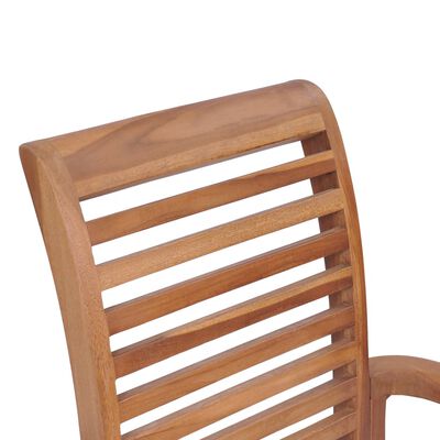 vidaXL Krzesła stołowe z antracytowymi poduszkami, 6 szt., tekowe