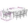 vidaXL 9-cz. zestaw mebli ogrodowych z poduszkami, beżowy, polirattan