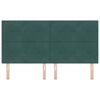 vidaXL Zagł&oacute;wek Z zagł&oacute;wkiem Ciemna zieleń 180 cm Sk&oacute;ra ekologiczna
