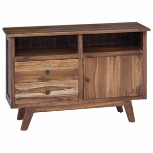 vidaXL Bufet Naturalny 100 x 30 x 68 cm Lite drewno teakowe