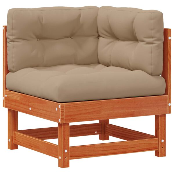 vidaXL Zestaw wypoczynkowy w ogrodzie 15 pcs Woskowy Brąz