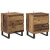 vidaXL Szafka Nocna z szufladą 2 pcs Stare drewno 40 x 35 x 50 cm