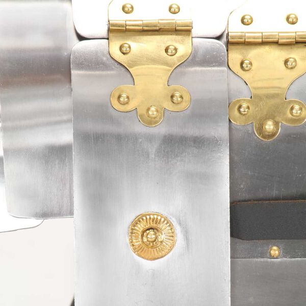 vidaXL Replika pancerza rzymskiego wojownika, LARP, srebrna stal