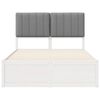 vidaXL Ramka ł&oacute;żka z tapicerowanym wezgłowiem Jasnoszary 120 x 200 cm