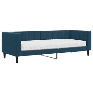 vidaXL Sofa z materacem do spania, niebieska, 80x200 cm, aksamit