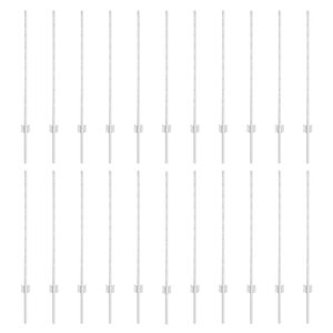 vidaXL Wbudowany słupek ogrodzeniowy 22 szt. srebrny 140 cm