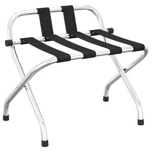 vidaXL Bagażnik z oparciem srebrny 56x39x52cm
