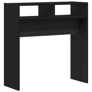 vidaXL Konsola Czarny Dąb 78 x 30 x 80 cm Drewno inżynieryjne
