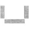 vidaXL Zestaw szafek RTV 4 pcs Betonowy szary Materiał drewnopochodny