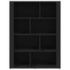 vidaXL Szafka, czarna, 80x30x106 cm, materiał drewnopochodny