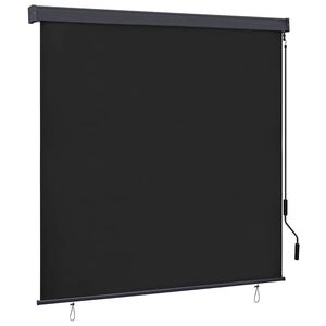 vidaXL Roleta z zasłonami Antracyt 180 x 250 cm Materiał i Aluminium