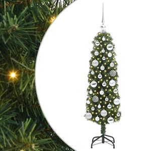vidaXL Sztuczna choinka z podstawą Zielony 120 cm PVC, stal i plastik