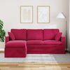vidaXL Sofa Czerwone wino
