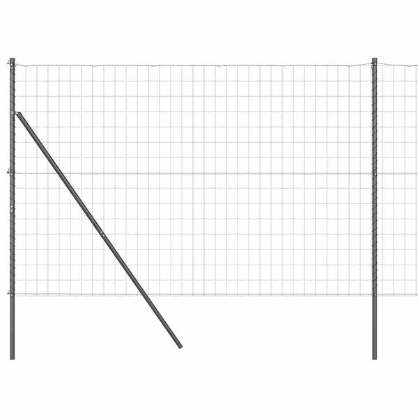 vidaXL Ogrodzenie z słupkiem Szary 1,6 x 10 m Stal i PVC