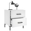 vidaXL Szafka nocna, biała, 40x35x47,5 cm, materiał drewnopochodny