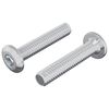 vidaXL Śruba z blokadą głowicy 2 szt. Srebrny M6 x 30 mm Stal